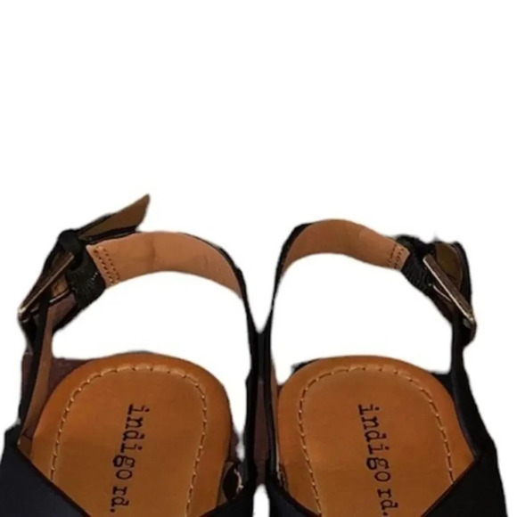 Indigo Dani Denim Block Platform Sandals  Irdani Size 9 - Picture 8 of 9